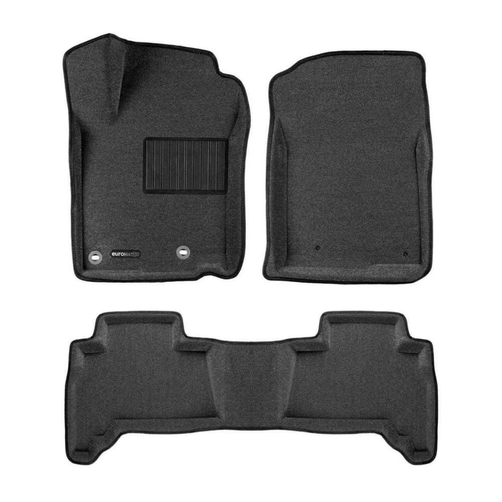 3D коврики Euromat для TOYOTA LС Prado 150 (2014-) (с крепежом), Business, Серый