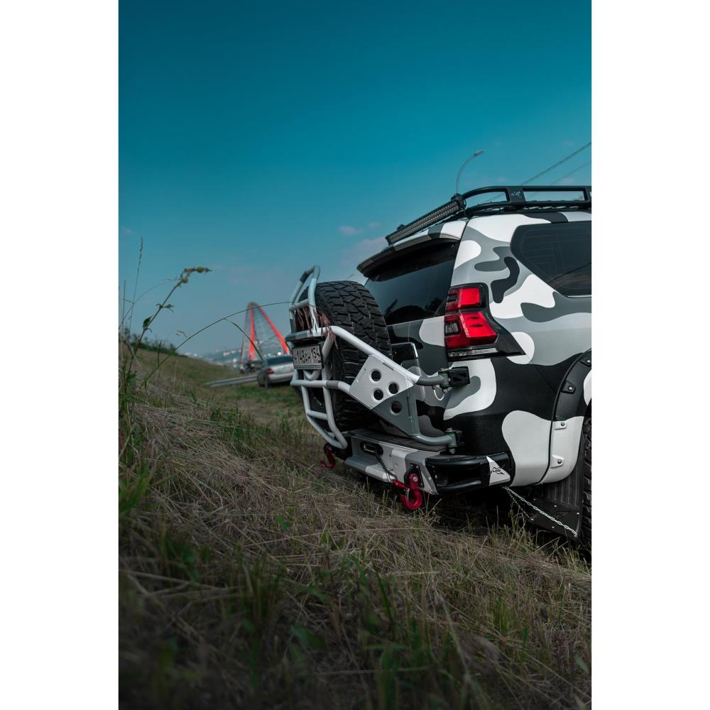 Бампер силовой задний BMS ALFA для Тойота Прадо 150 2009-2020