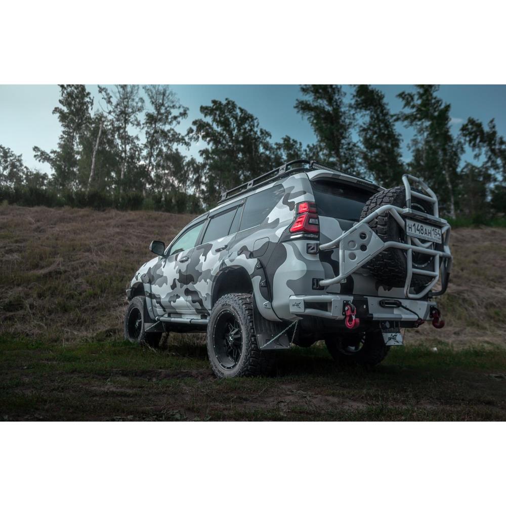 Бампер силовой задний BMS ALFA для Тойота Прадо 150 2009-2020