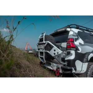 Бампер силовой задний BMS ALFA для Тойота Прадо 150 2009-2020