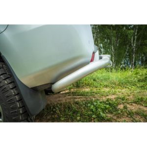 Бампер силовой задний Toyota Land Cruiser Prado 150 c квадратом под фаркоп