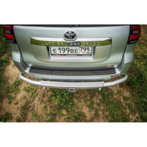 Бампер силовой задний Toyota Land Cruiser Prado 150 c квадратом под фаркоп