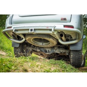 Бампер силовой задний Toyota Land Cruiser Prado 150 c квадратом под фаркоп