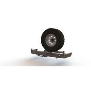 Бампер силовой задний Toyota Land Cruiser Prado 150 с квадратом под фаркоп, площадкой под лебедку, калиткой и противотуманными фарами