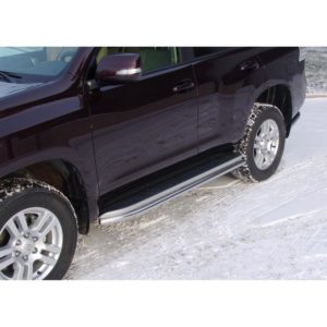 Боковые трубы, Ø48 мм к штатным порогам, TOYOTA LAND CRUISER 150, 2009-н.в.