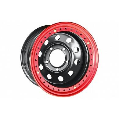 Диск усиленный Тойота Ленд Крузер 100 стальной черный 5x150 8xR16 d113 ET-14 с бедлоком (красный)