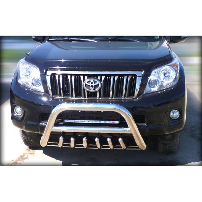 Дуга передняя низкая d76 перемычка d60 с доп. защитой картера d43 (без доп. Отбойника) Toyota Land Cruiser Prado 150 2009-2012