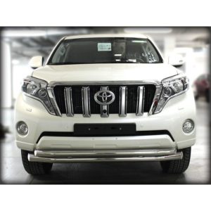 Дуга передняя по низу бампера d-76+60 (короткая) Toyota LC Prado 150 2013-2017