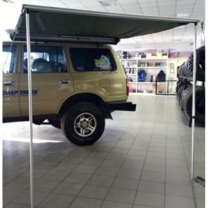 Компактный автомобильный навес (маркиза). Размер 2.5 м Х 2.0 м. Каркас - алюминий, ткань - синтетика.