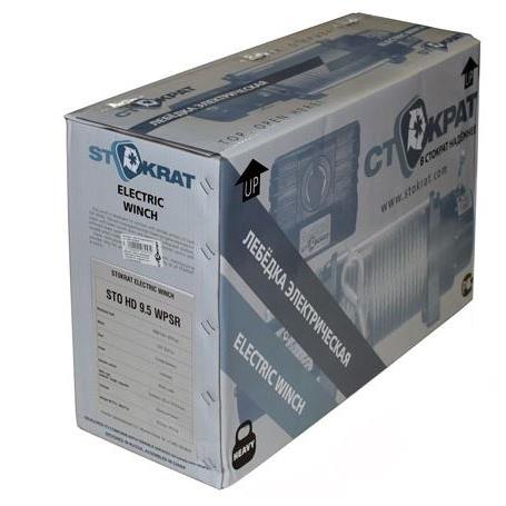 Лебедка электрическая СТОКРАТ HD 9.5 WP, 12V, 6.0 л.с. с синтетическим тросом и радиопультом.