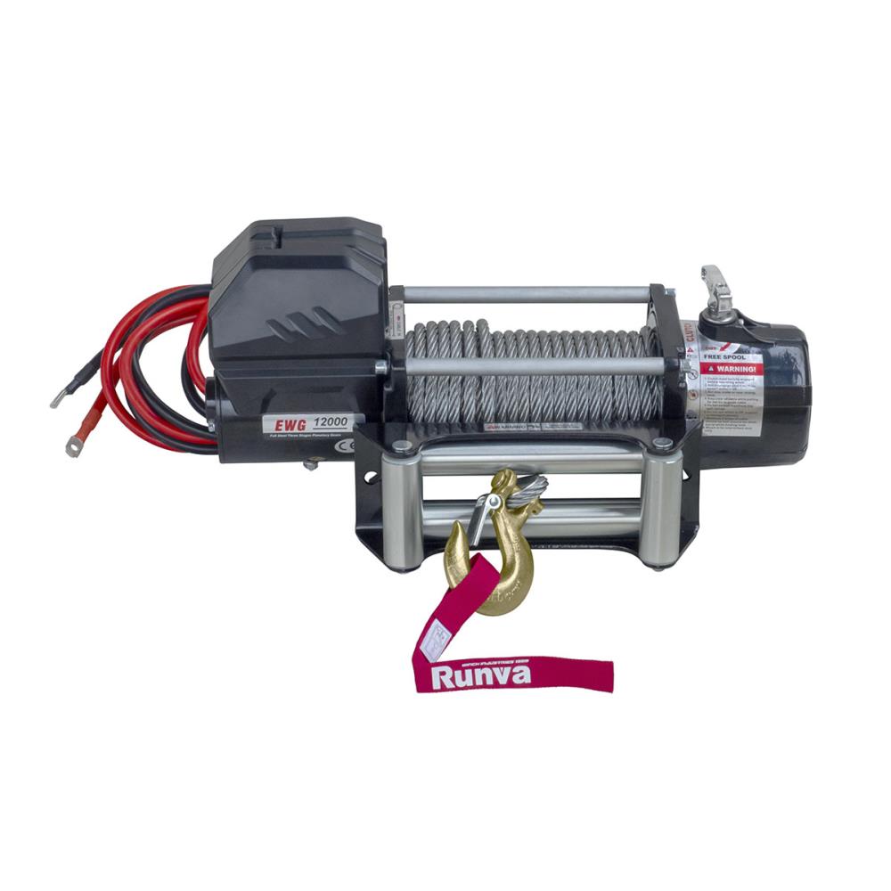 Лебёдка электрическая 12V Magnum 12000 lbs 5443 кг (стальной трос)