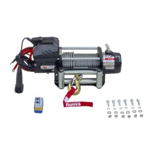 Лебёдка электрическая 12V Magnum 12000 lbs 5443 кг (стальной трос)