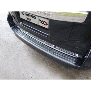 Накладка на задний бампер (лист зеркальный) TOYOTA Land Cruiser 150 Prado 2013-2017