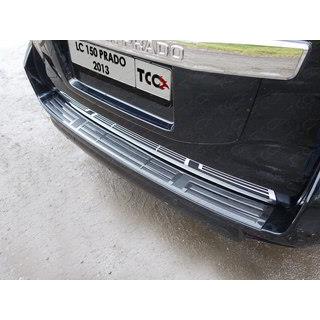 Накладка на задний бампер (лист зеркальный) TOYOTA Land Cruiser 150 Prado 2013-2017