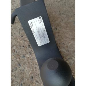 Переходник фаркопа в квадрат 50x50 с занижением 120 мм (шар черный 50 мм)