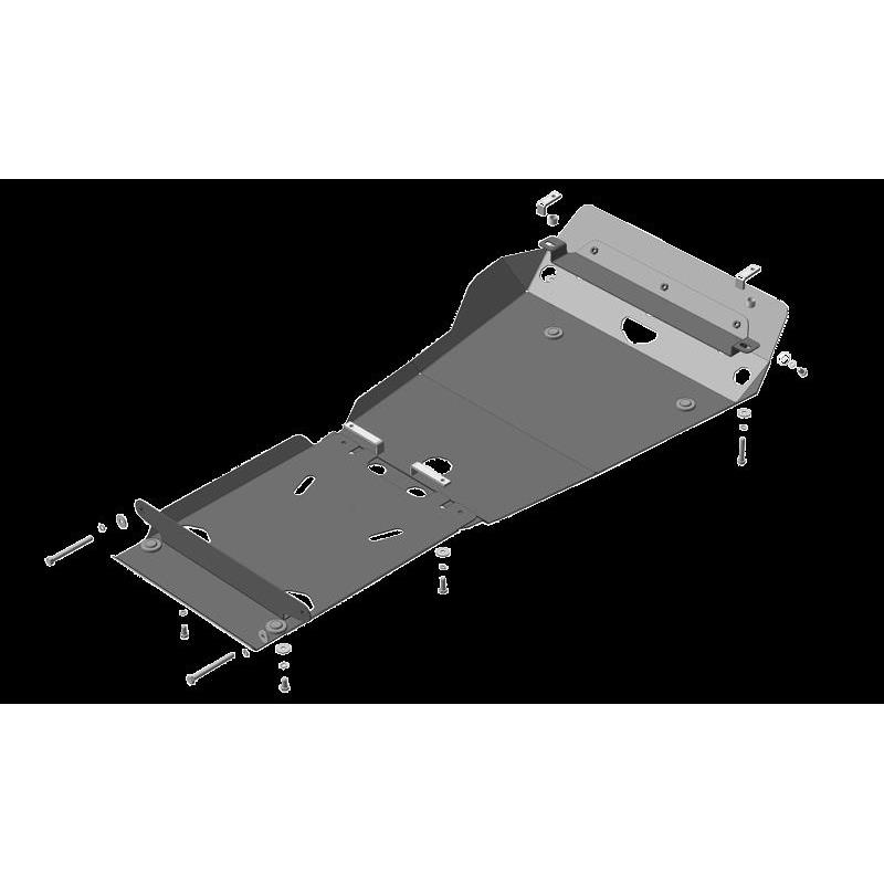 Усиленная Защита (из алюминия) картера Двигателя, Переднего дифференциала, КПП для Land Cruiser Prado 150 с бензиновым двигателем