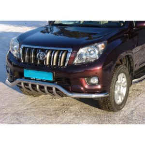 Защита переднего бампера CITY, Ø60+42 мм, TOYOTA LAND CRUISER 150, 2009-2013