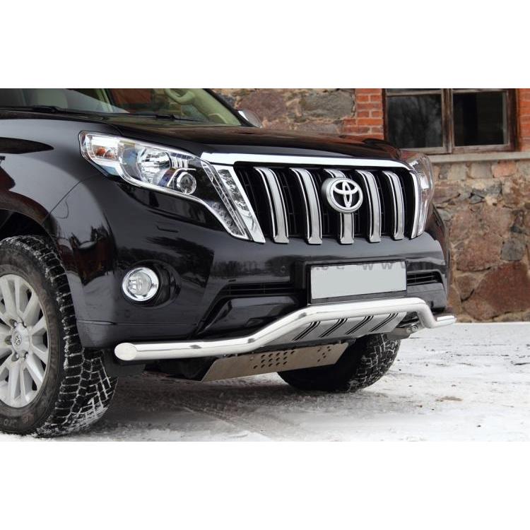 Защита переднего бампера CITY, Ø60мм с плитой, TOYOTA LAND CRUISER 150, 2013-2017