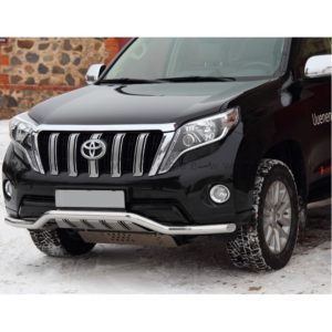Защита переднего бампера CITY, Ø60мм с плитой, TOYOTA LAND CRUISER 150, 2013-2017