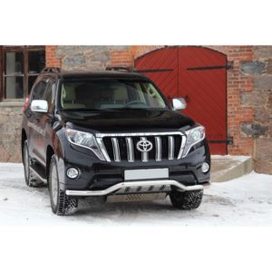 Защита переднего бампера CITY, Ø60мм с плитой, TOYOTA LAND CRUISER 150, 2013-2017