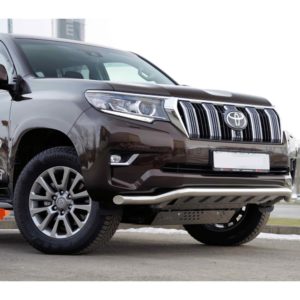 Защита переднего бампера CITY, Ø60мм с плитой, TOYOTA LAND CRUISER 150, 2017-н.в.