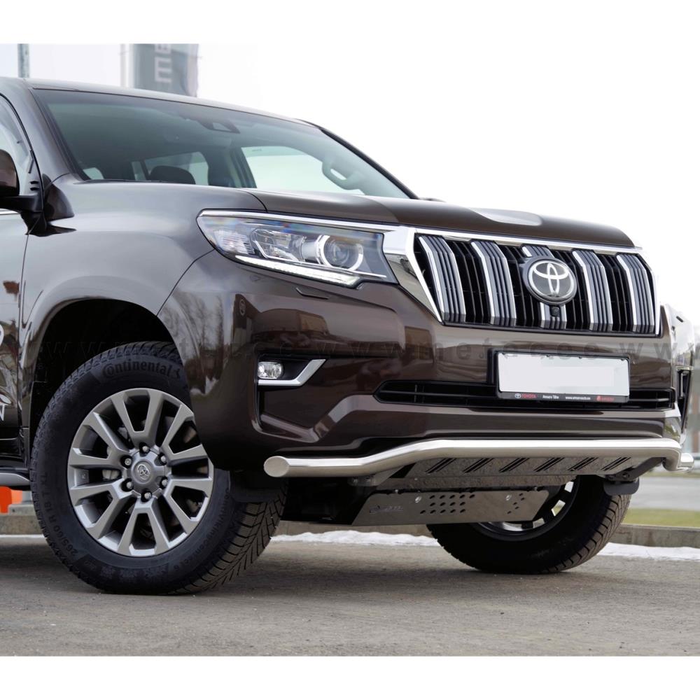 Защита переднего бампера CITY, Ø60мм с плитой, TOYOTA LAND CRUISER 150, 2017-н.в.