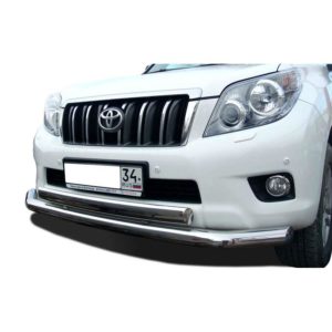 Защита переднего бампера двойнаяи на Toyota Land Cruiser Prado 150 2010