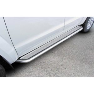 Защита порогов d57 с листом усиленная Toyota Land Cruiser Prado (2017)