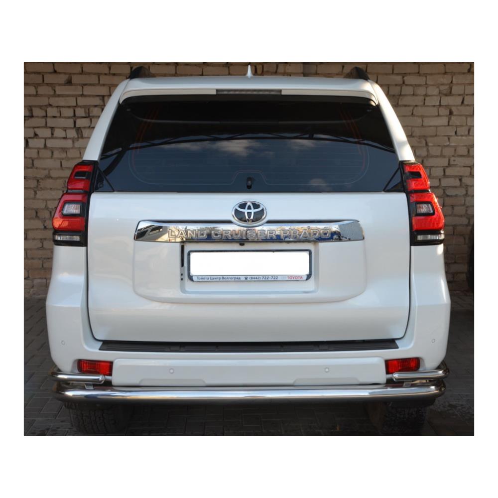 Защита заднего бампера большая угловая Toyota Land Cruiser Prado 150 2010