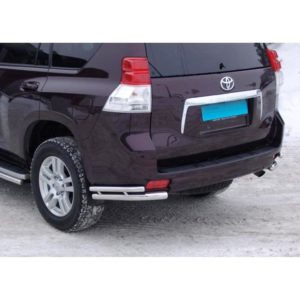 Защита заднего бампера, углы Ø60+42 мм, TOYOTA LAND CRUISER 150, 2009-н.в.