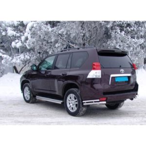 Защита заднего бампера, углы Ø60+42 мм, TOYOTA LAND CRUISER 150, 2009-н.в.
