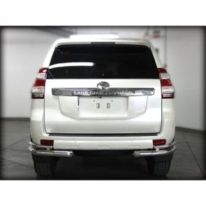 Защита заднего бампера "уголки" d-76+43 (удлиненные) Toyota LC Prado