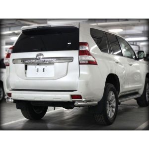 Защита заднего бампера "уголки" d-76+43 (укороченные) Toyota LC Prado 1502