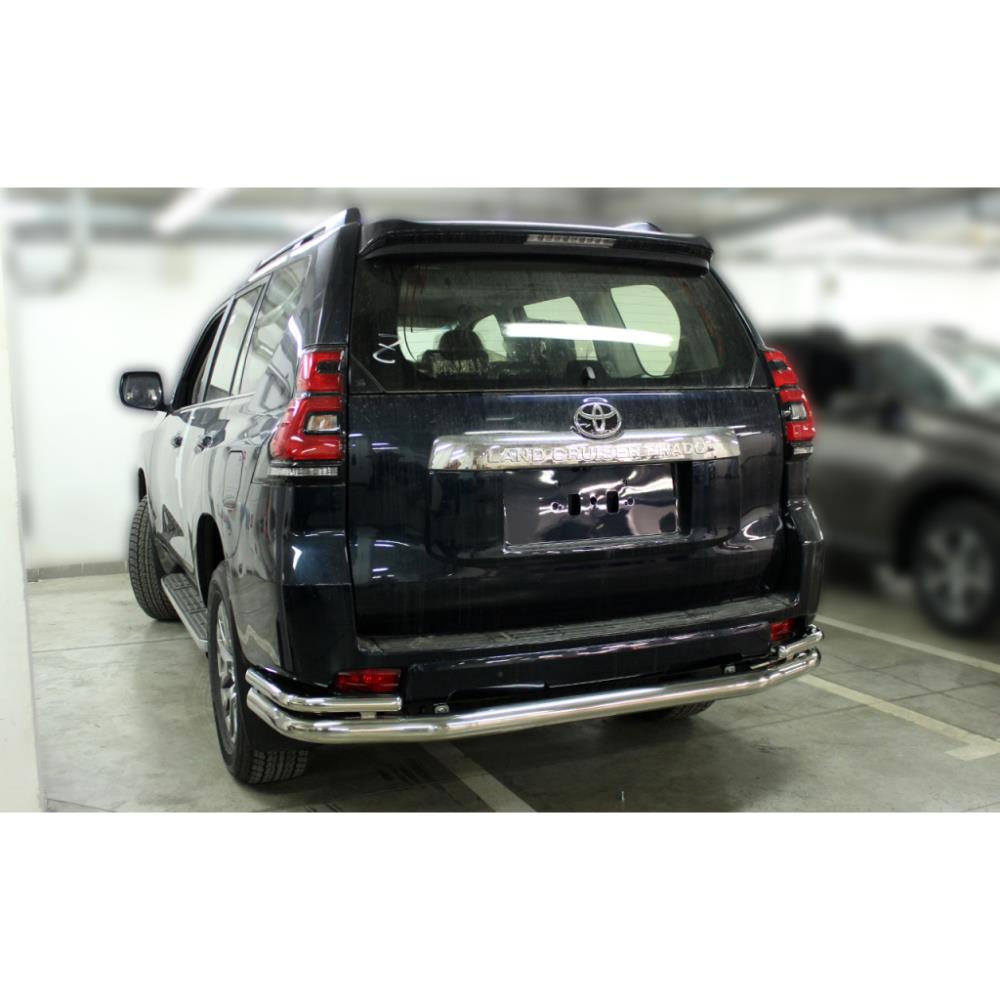 Защита заднего бампера "волна" d-76+43 Toyota Land Cruiser Prado 150 2018-