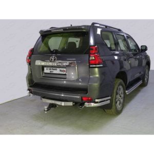 Защита задняя (уголки двойные) 76,1/42,4 мм TOYOTA Land Cruiser 150 Prado 2017-