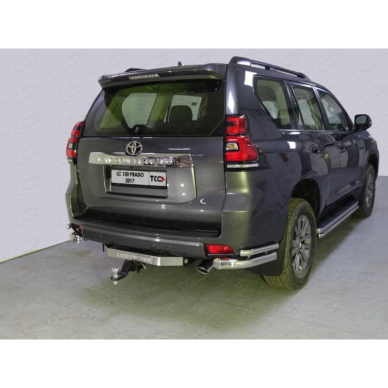 Защита задняя (уголки двойные) 76,1/42,4 мм TOYOTA Land Cruiser 150 Prado 2017-