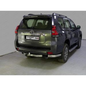 Защита задняя (уголки овальные) 75х42 мм TOYOTA Land Cruiser 150 Prado 2017-